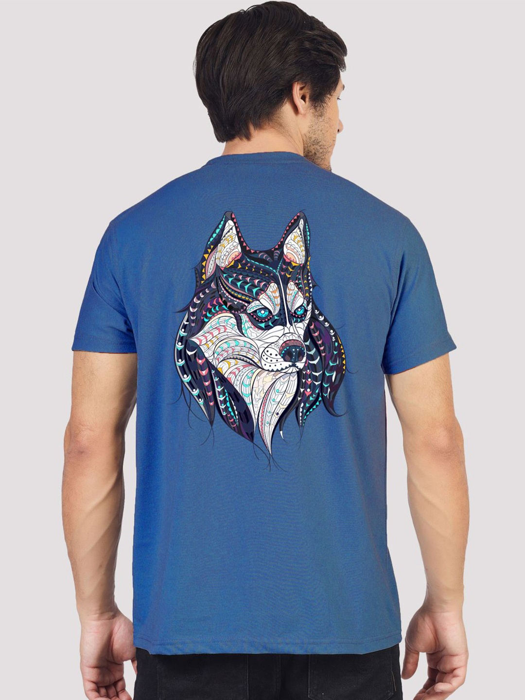 

Greylongg Men Graphic Printed Round Neck T-shirt, Blue