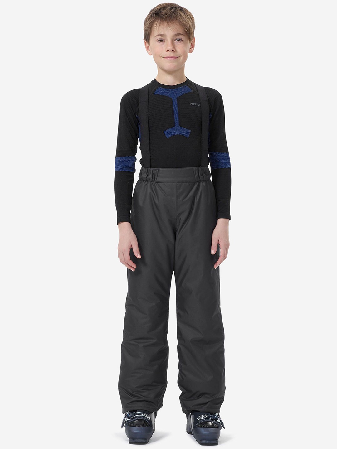 

WEDZE By Decathlon Kids Warm & Waterporoof Ski Trousers, Grey