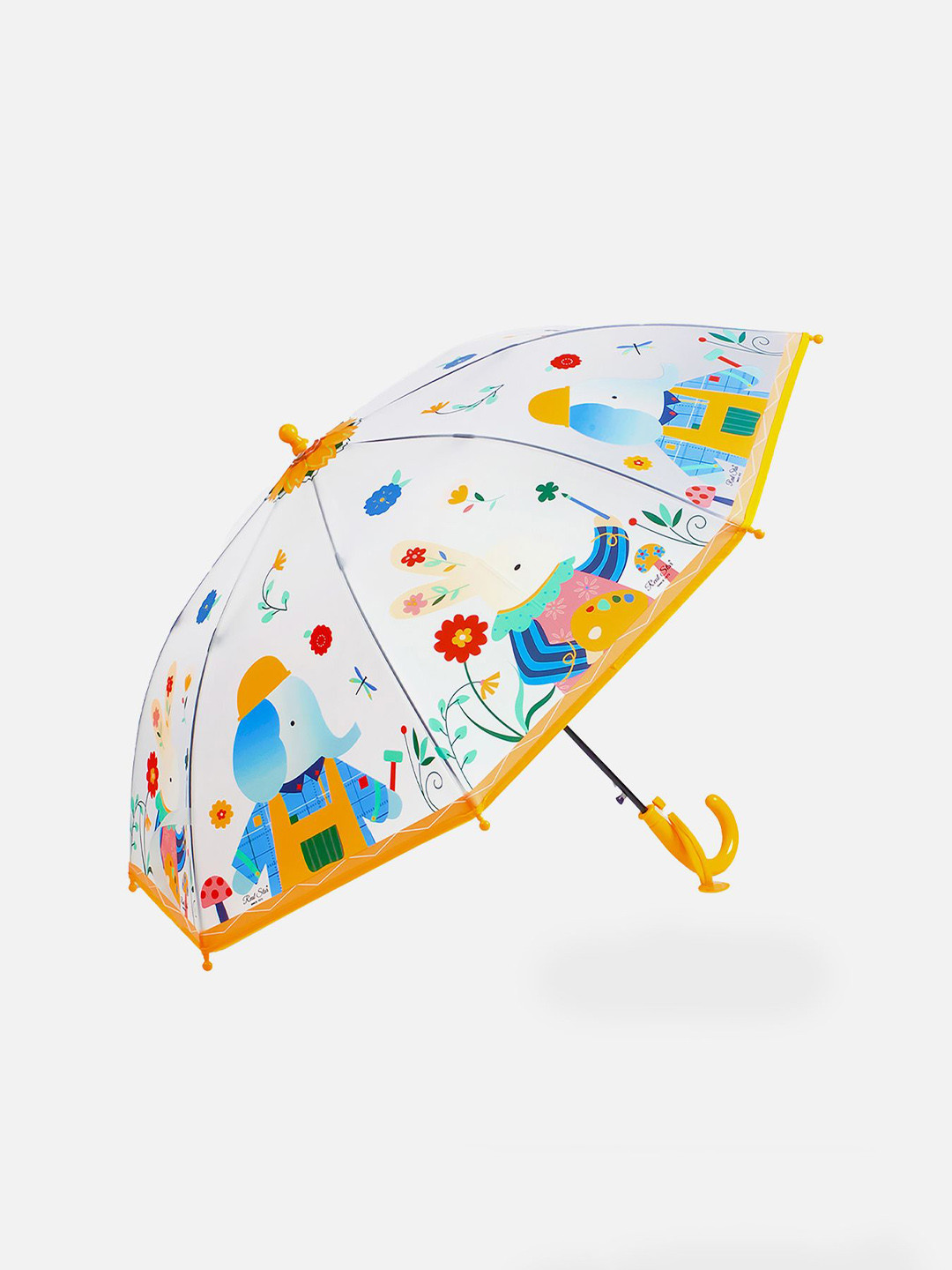 

Little Surprise Box Kids Yellow Elephant Rabbit Transparent Style Umbrella