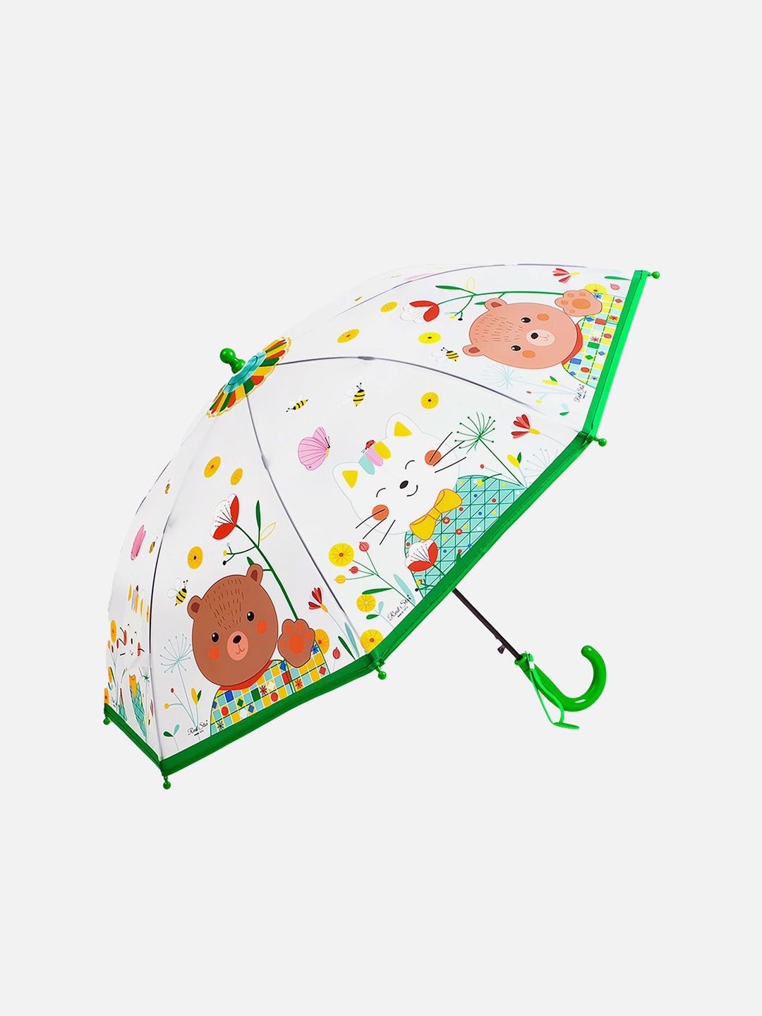

Little Surprise Box Kids Green Mr. Bowtie Bunny Transparent Style Umbrella