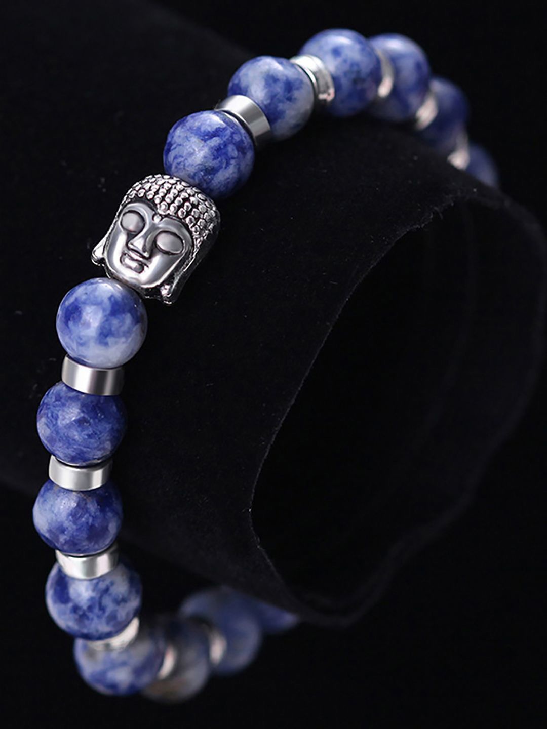 

Young & Forever Unisex Crystals Beaded Charm Bracelet, Blue