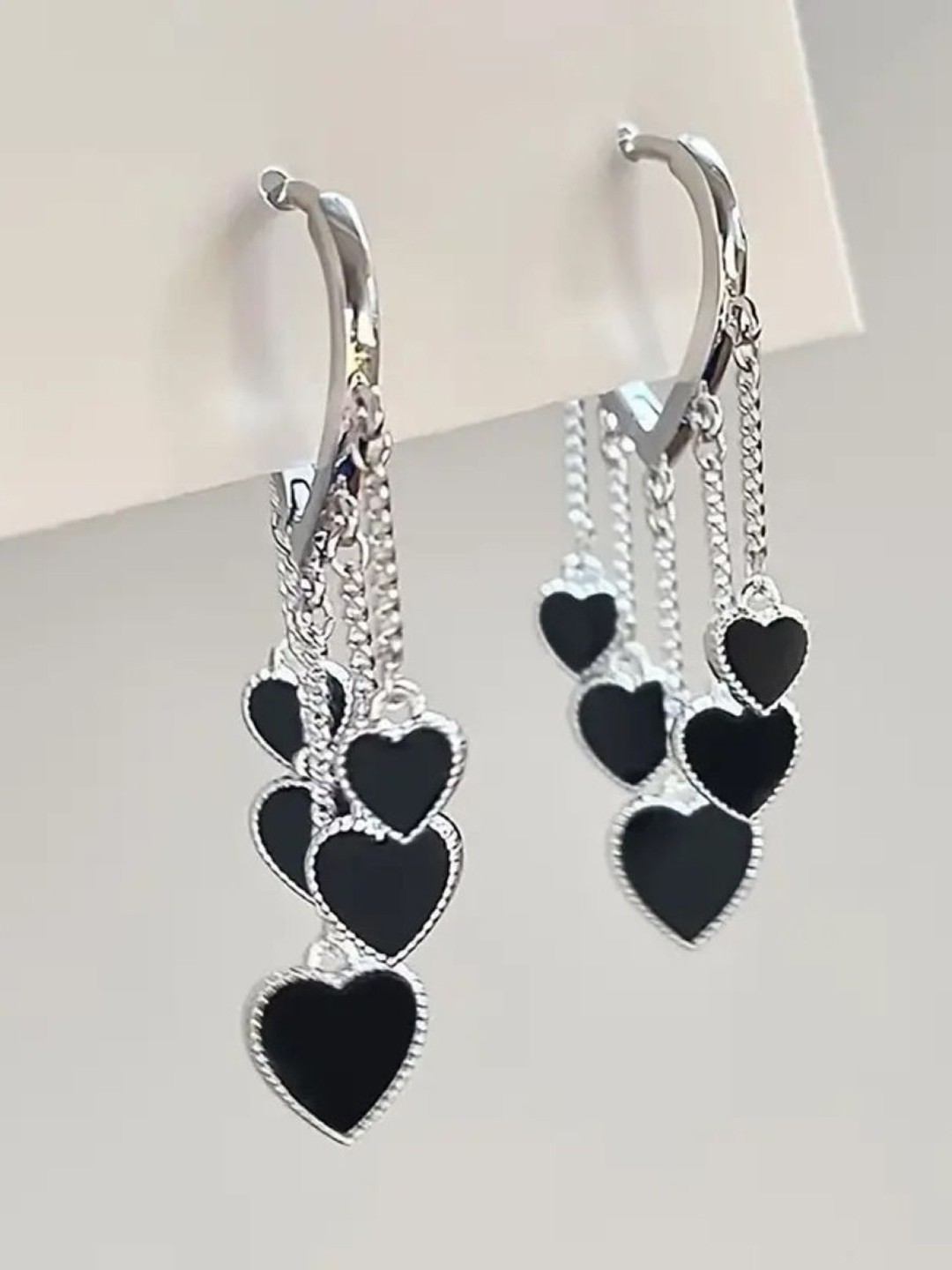 

EL REGALO Rhodium-Plated Contemporary Drop Earrings, Silver