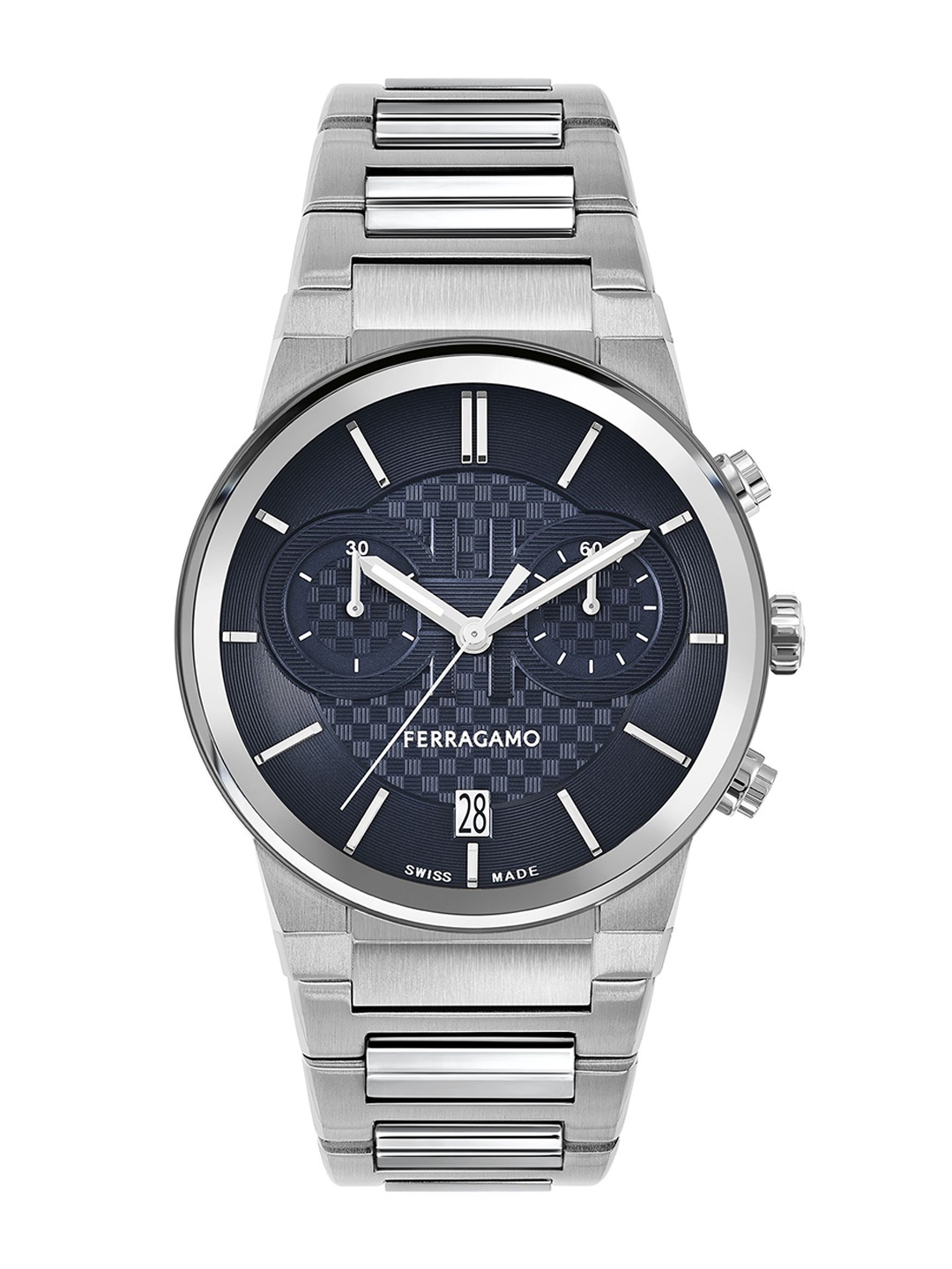 

Ferragamo Men Brass Dial & Stainless Steel Straps Analogue Watch SFME01123, Blue