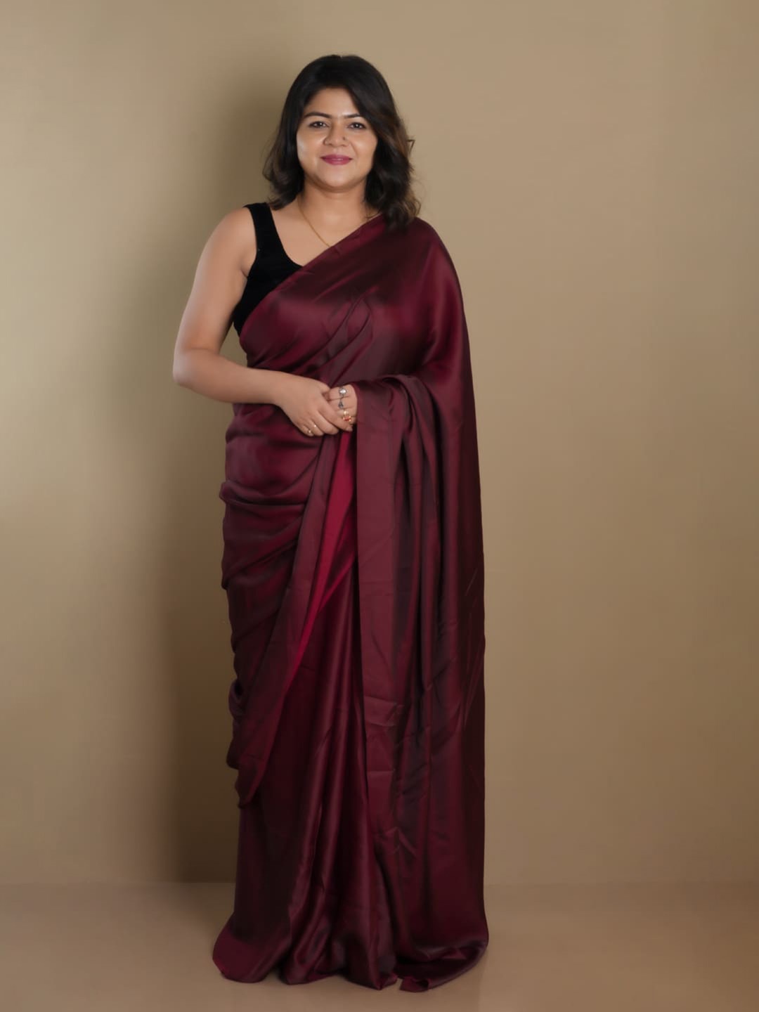 

SARIKA Pure Chiffon Saree, Maroon