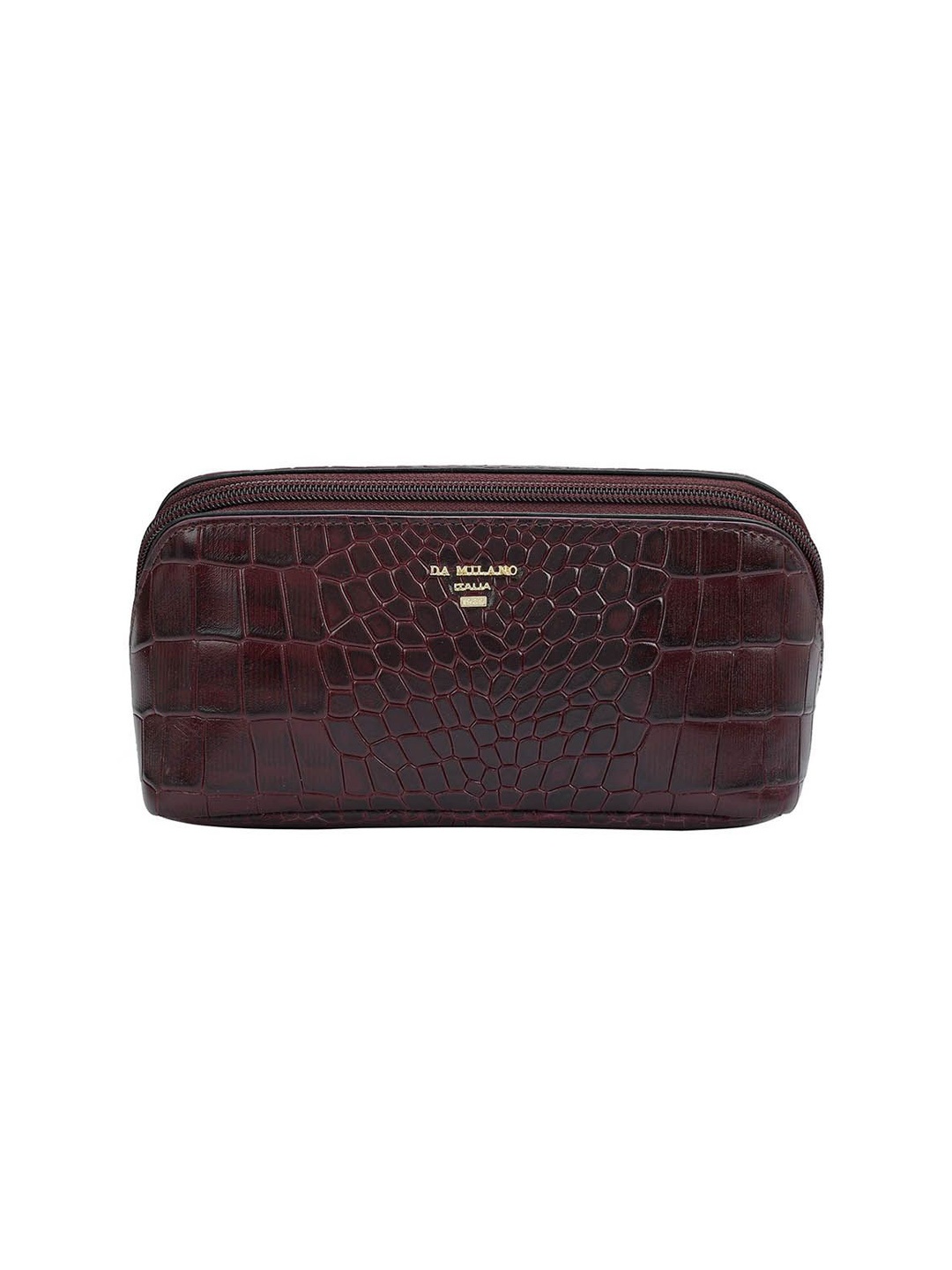 

Da Milano Unisex Textured Vanity Bag Travel Accessory, Burgundy