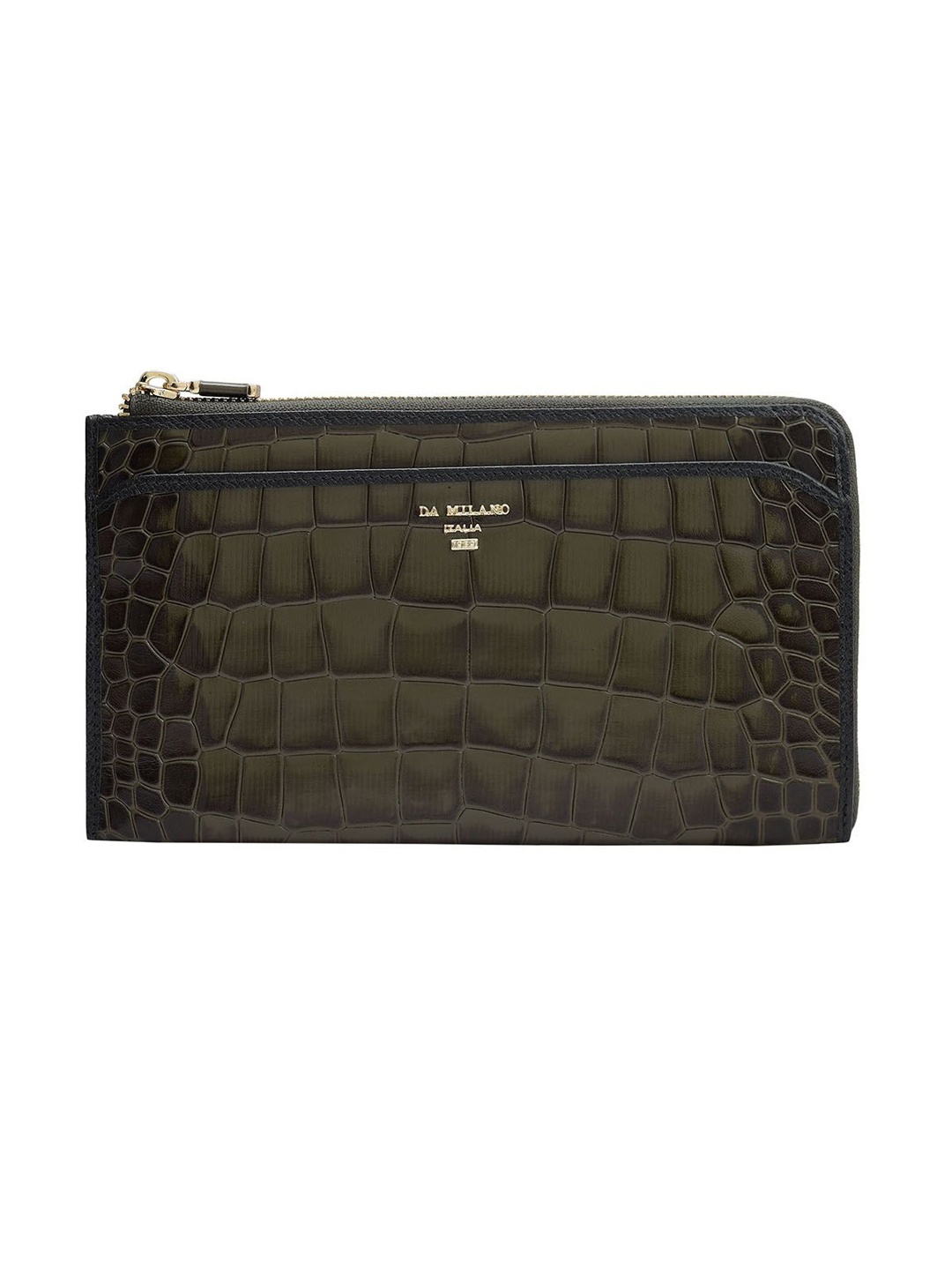

Da Milano Unisex Textured Pouch Travel Accessory, Green