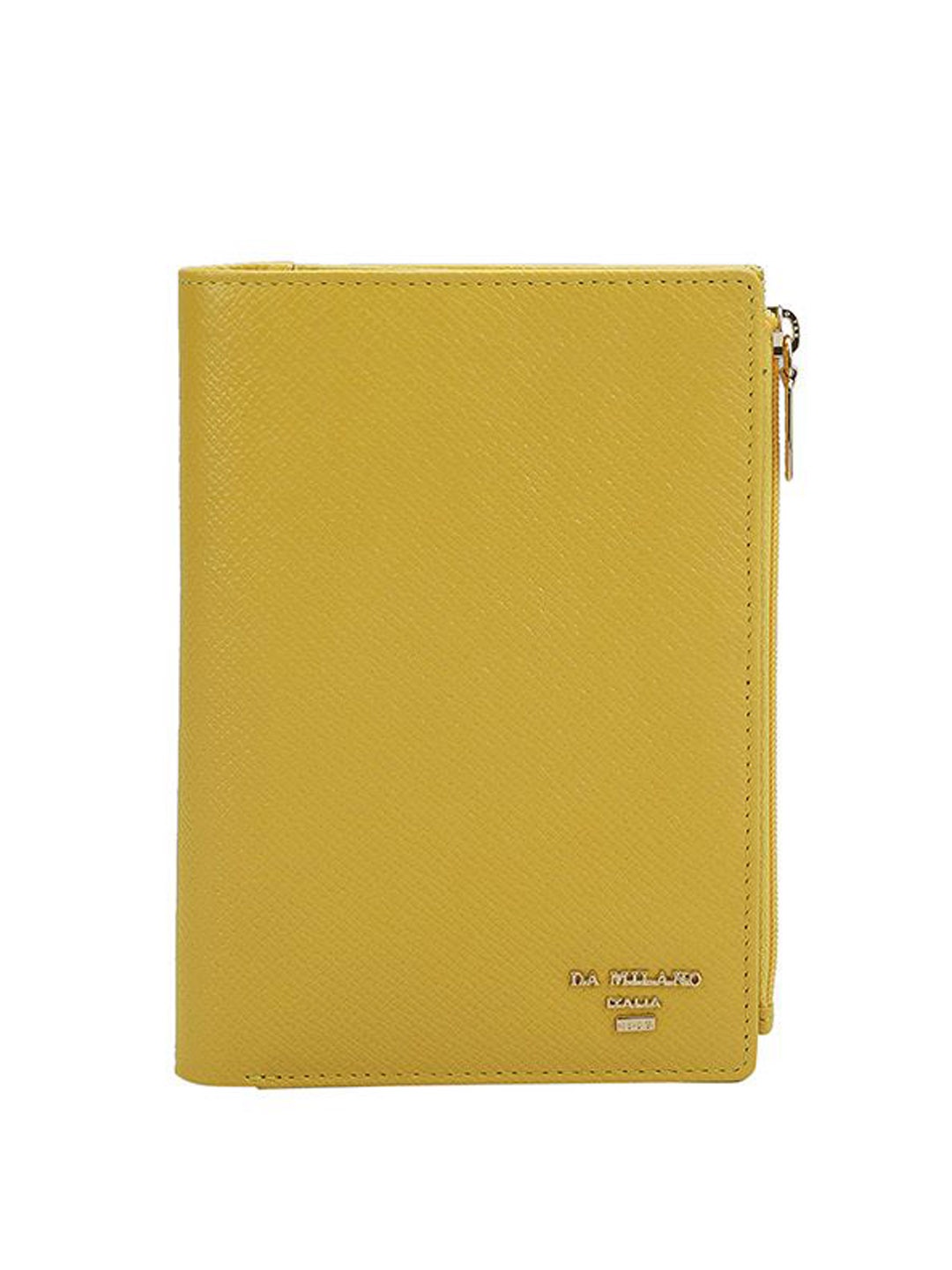 

Da Milano Unisex Solid Passport Cover Travel Accessory, Yellow
