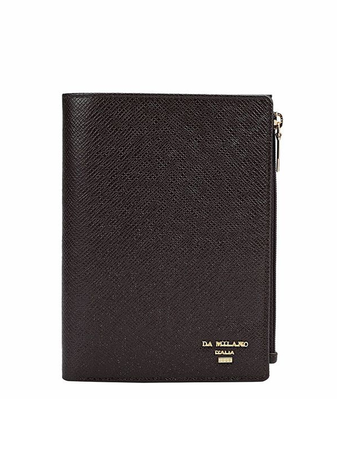 

Da Milano Unisex Textured Passport Cover Travel Accessory, Brown