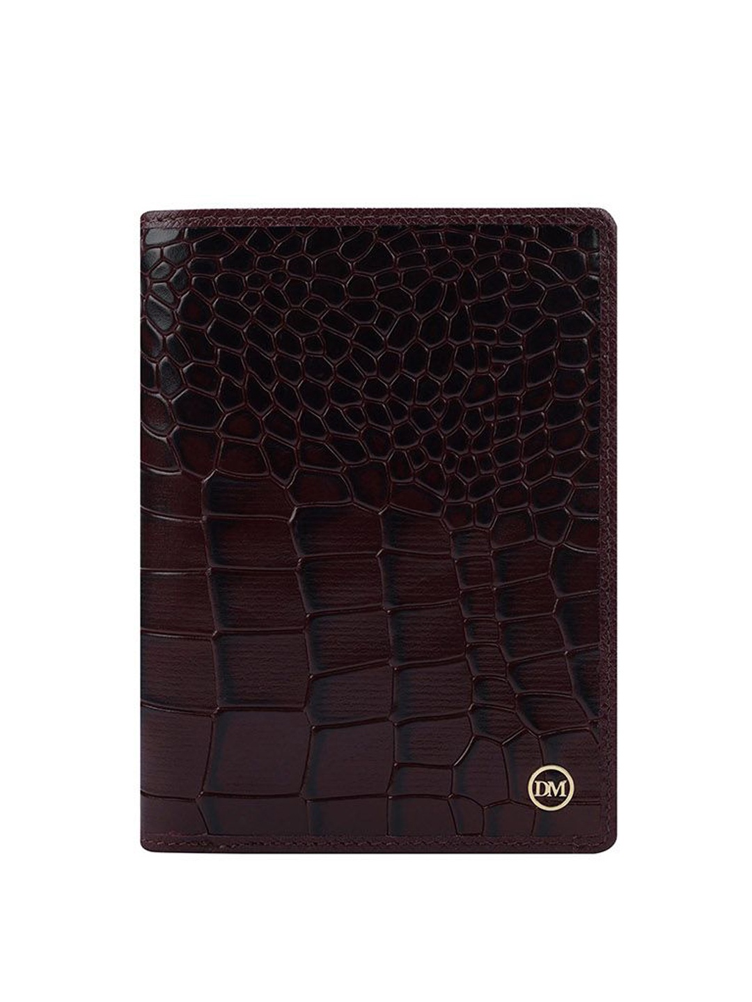 

Da Milano Unisex Abstract Textured Leather Two Fold Wallet, Burgundy