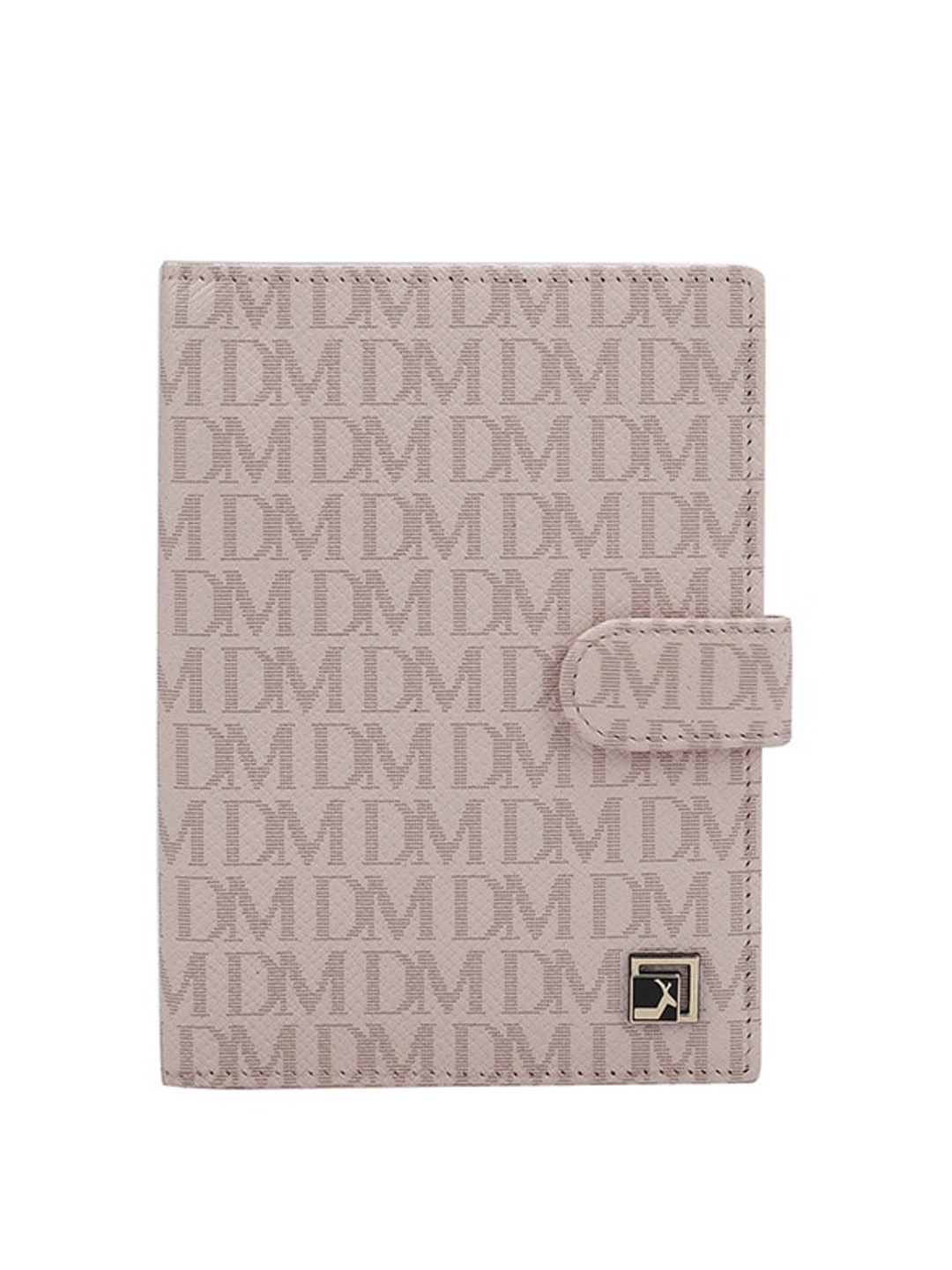 

Da Milano Unisex Typography Printed Genuine Leather Passport Holder, Pink