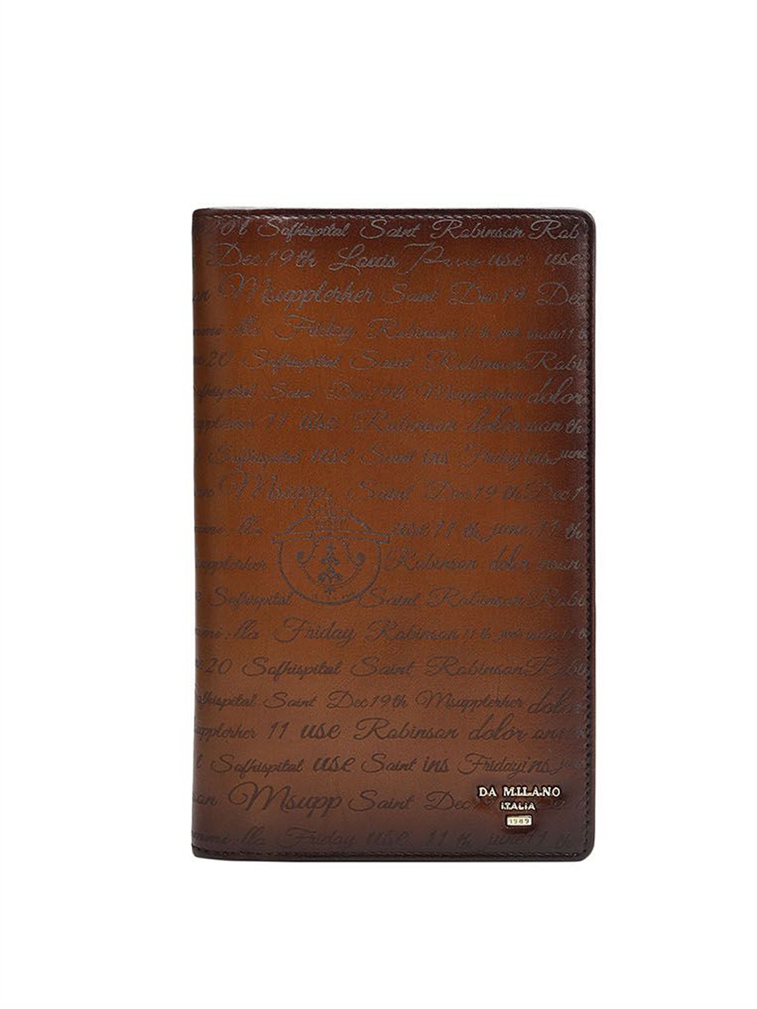 

Da Milano Leather Printed Wallets, Brown
