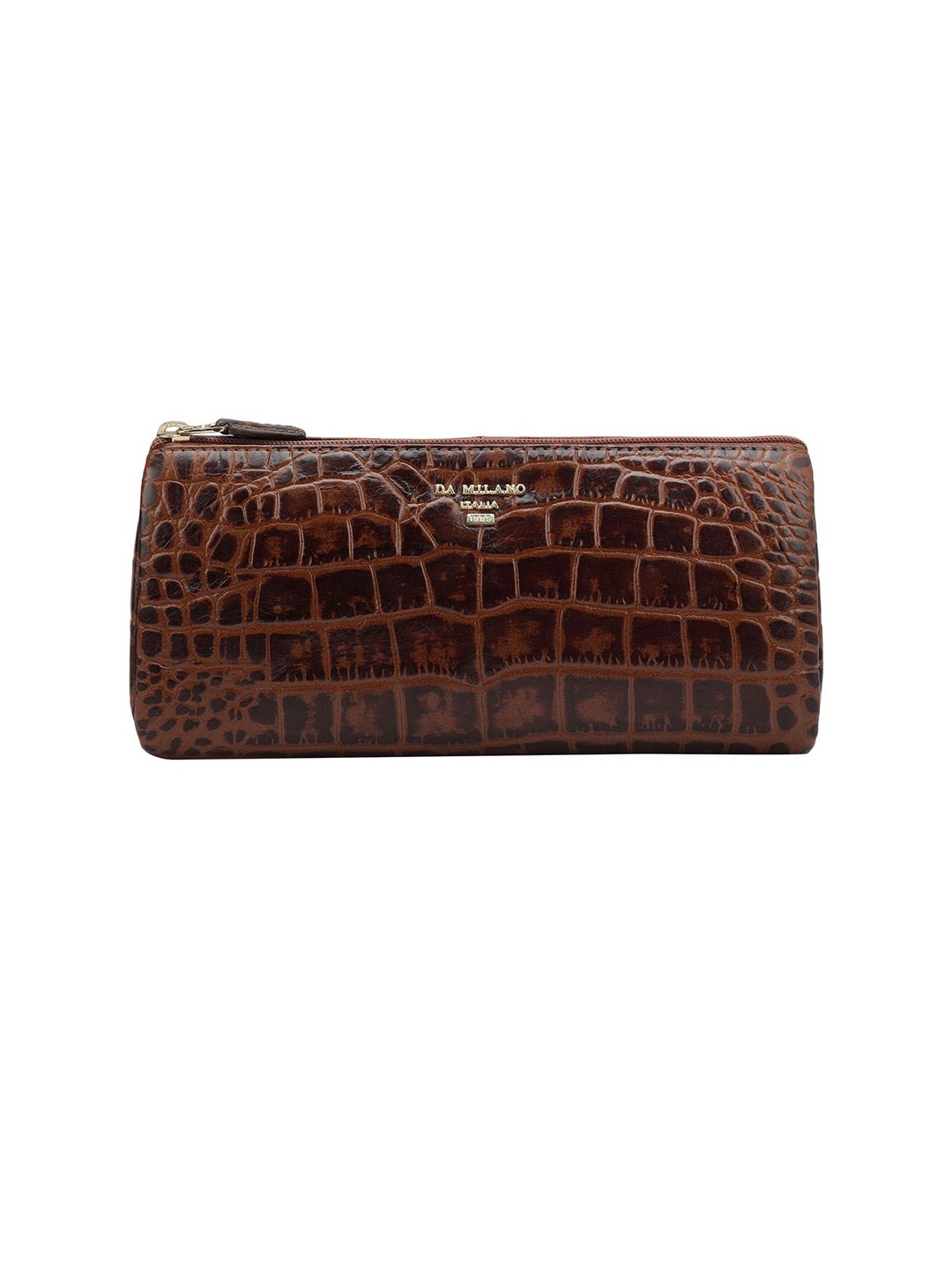 

Da Milano Unisex Textured Pouch Travel Accessory, Brown