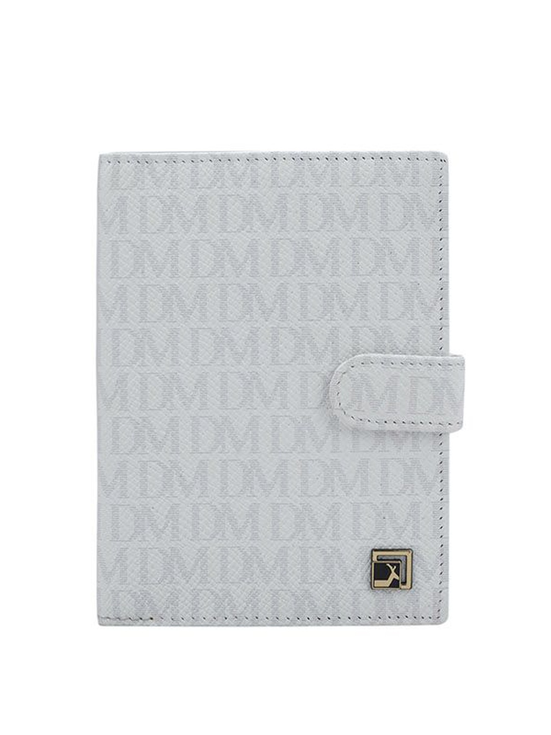 

Da Milano Unisex Typography Printed Genuine Leather Passport Holder, White