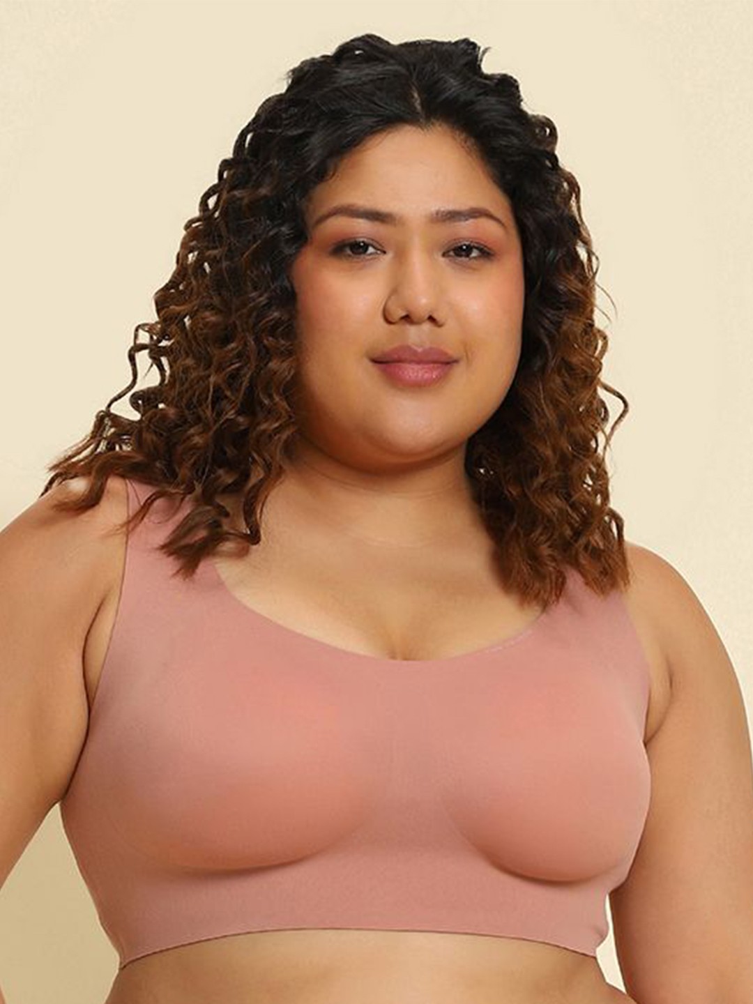 

Van Huesen Body Shaper Padded Seamless Bra with Full Coverage and Removable Pads, Rose