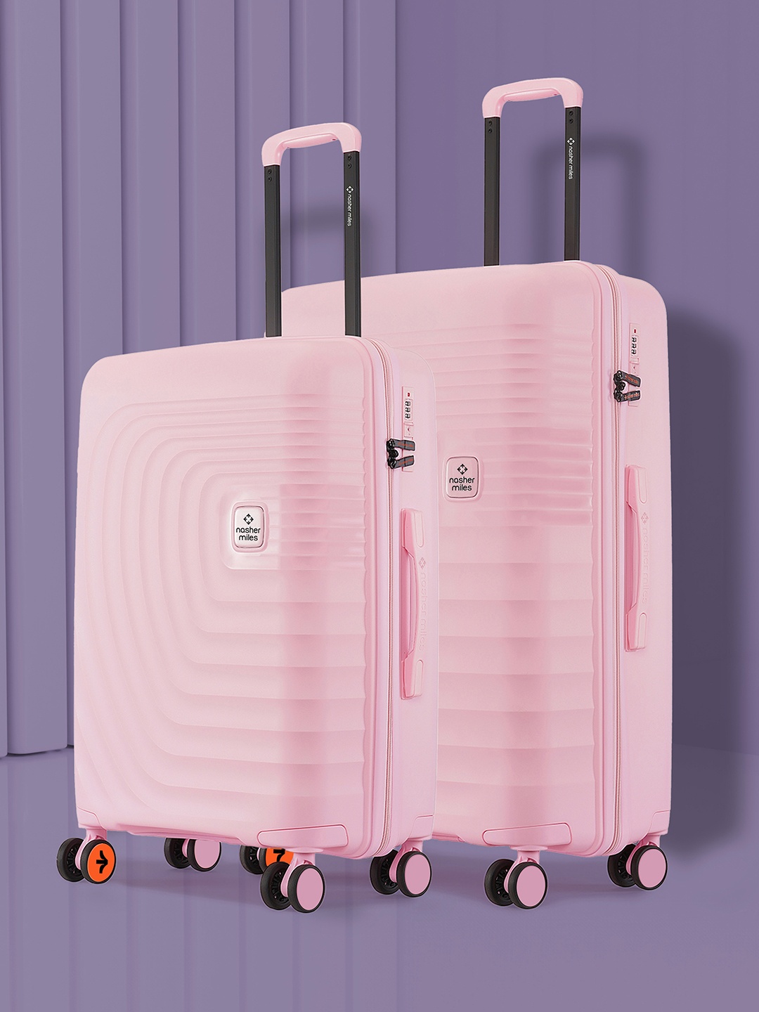 

Nasher Miles Boston Polypropylene Medium-Large Pink Trolley Bags (65-75 cm)