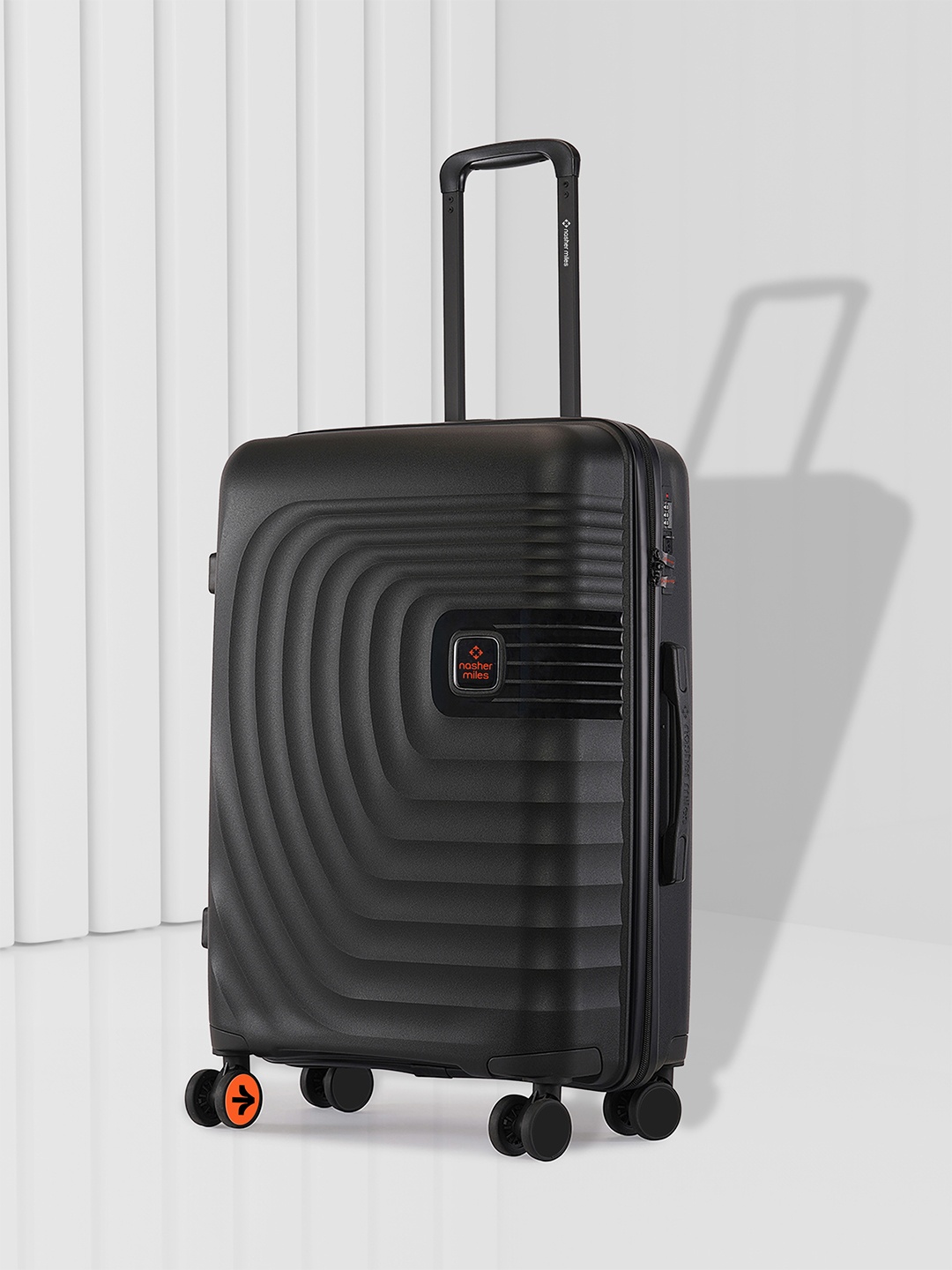 

Nasher Miles Boston Polypropylene Medium Black Trolley Bag - 24 Inch (65 cm)