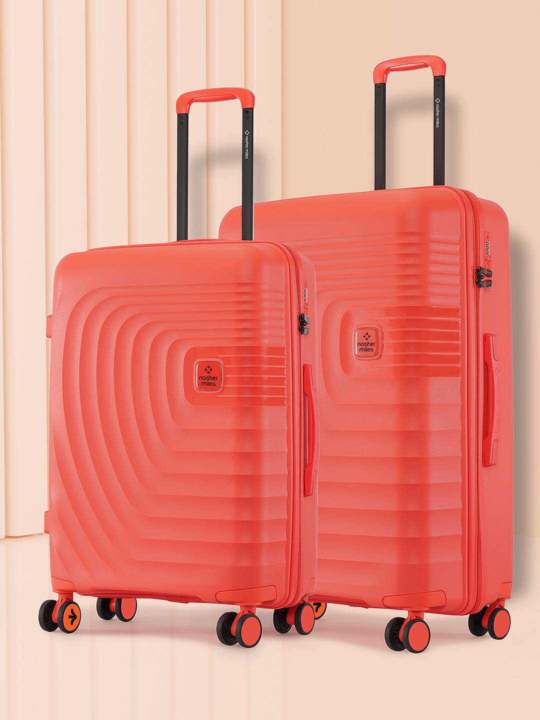 

Nasher Miles Boston Polypropylene Medium-Large Orange Trolley Bags (65-75 cm)