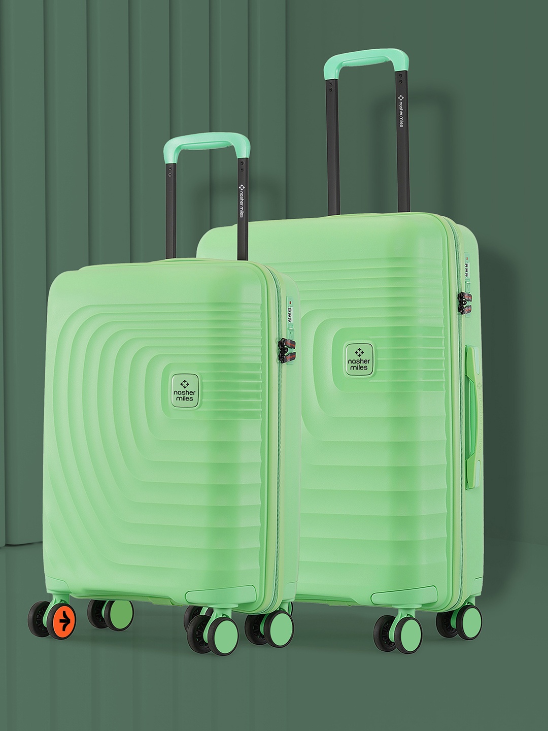 

Nasher Miles Boston Polypropylene Small-Medium Summer Green Trolley Bags (55-65 cm)