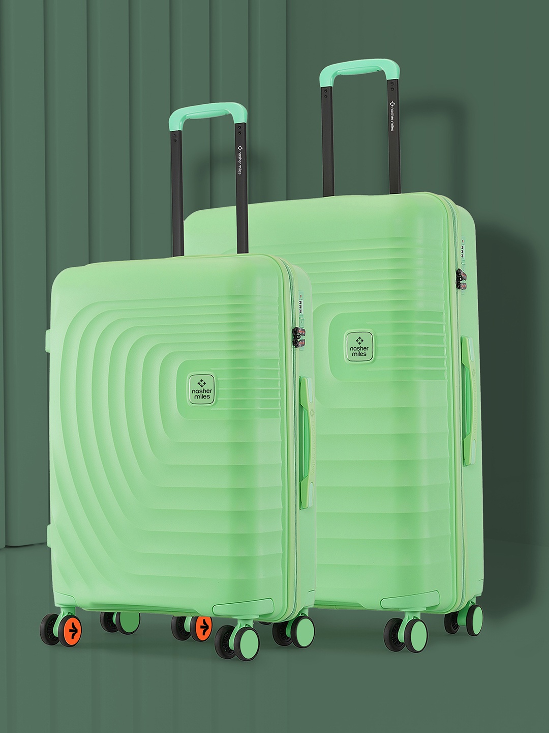 

Nasher Miles Boston Polypropylene Medium-Large Summer Green Trolley Bags (65-75 cm)