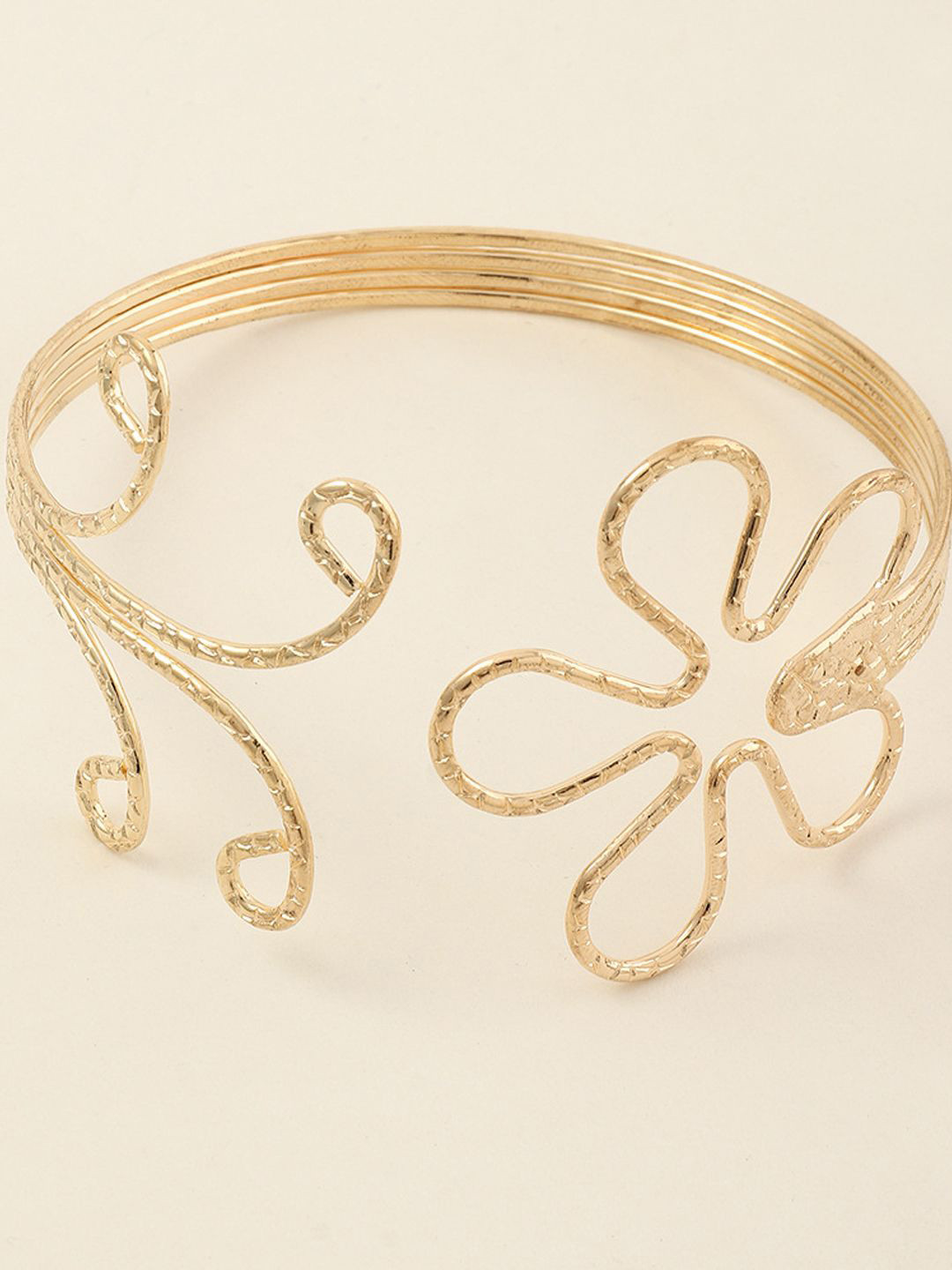 

Young & Forever Gold -Plated Flower Armlet Bracelet