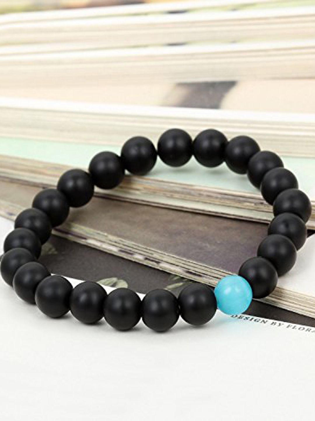 

Young & Forever Unisex Onyx Elasticated Bracelet, Black