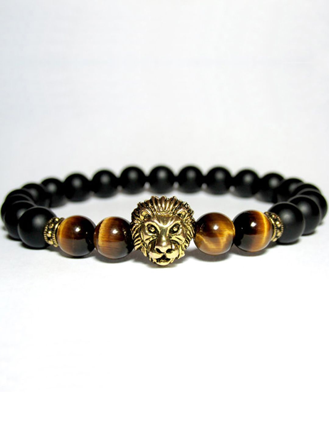 

Young & Forever Unisex Tigers Eye Elasticated Bracelet, Black