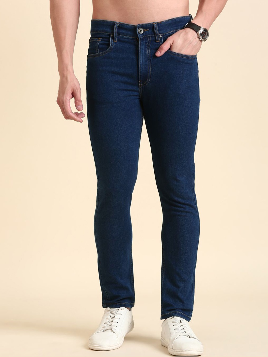 

The Roadster Lifestyle Co. Men Mid-Rise Skinny Fit Stretchable Jeans, Blue