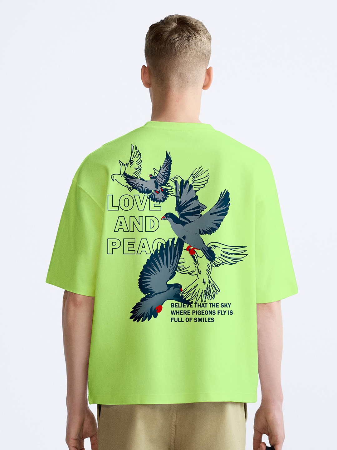 

BAESD Men Typography Printed Applique T-shirt, Green