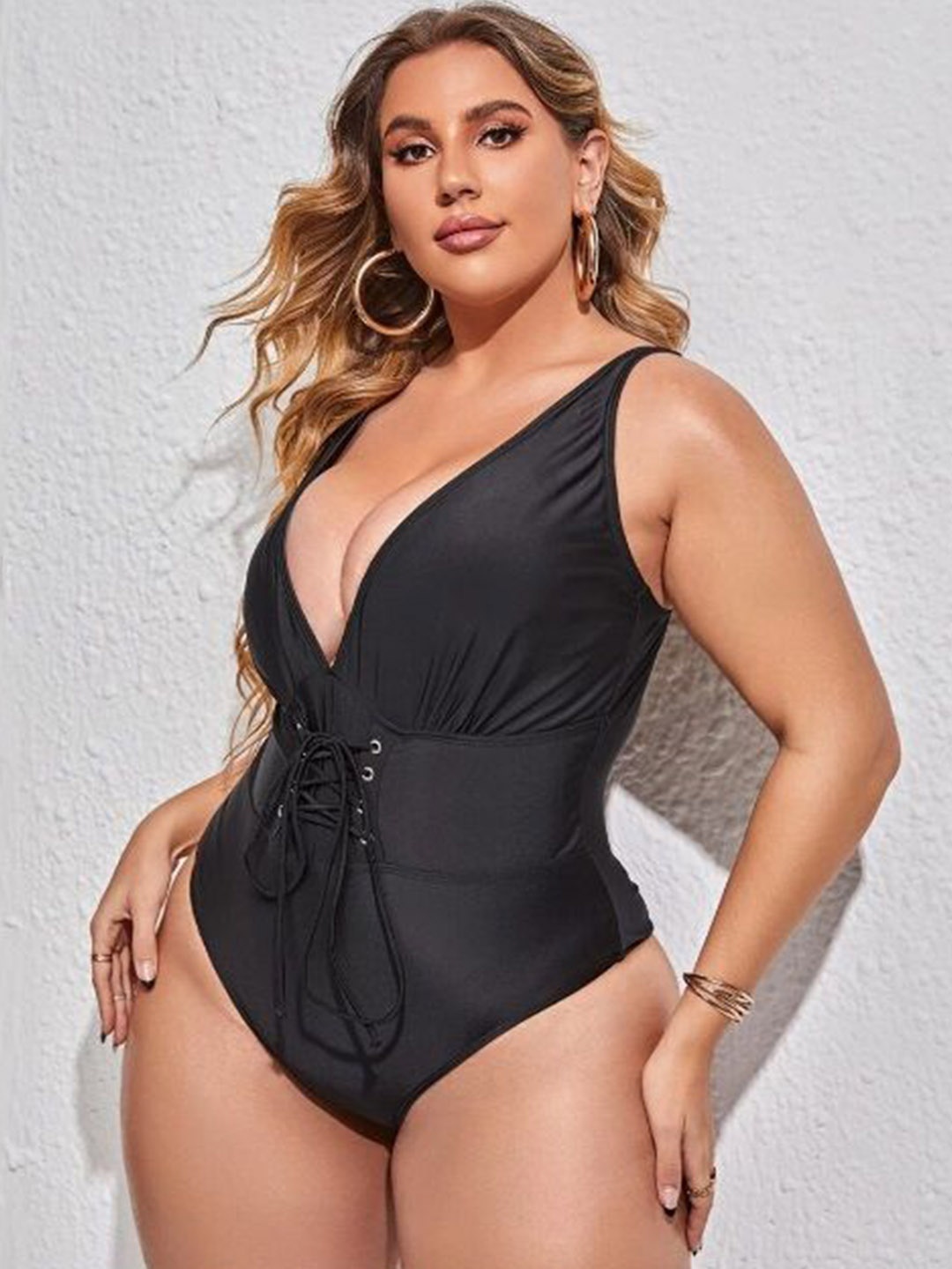 

FIESTA RESORTWEAR Shoulder Strap Bodysuit, Black