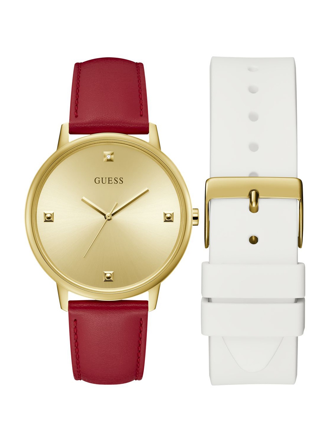 

GUESS Women Analogue Watch - U1428L1M, Champagne