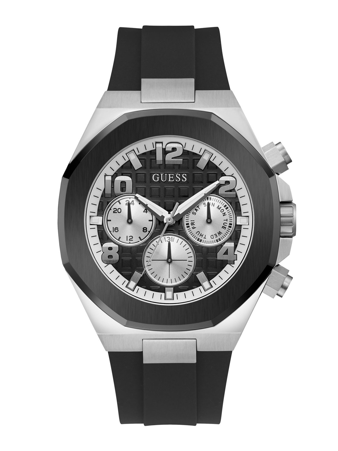 

GUESS Men Sport Empire Multi Function Analogue Watch GW0583G1, Black