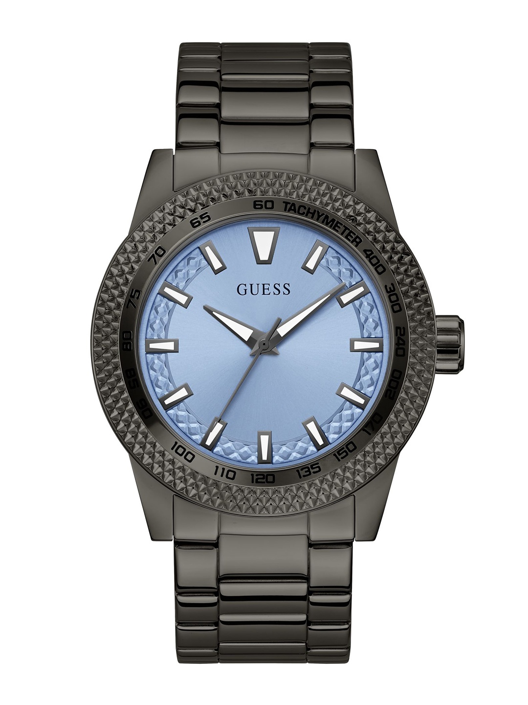 

GUESS Men Sport Scout Bracelet Style Straps Tachymeter Analog Watch - U1417G3M, Blue