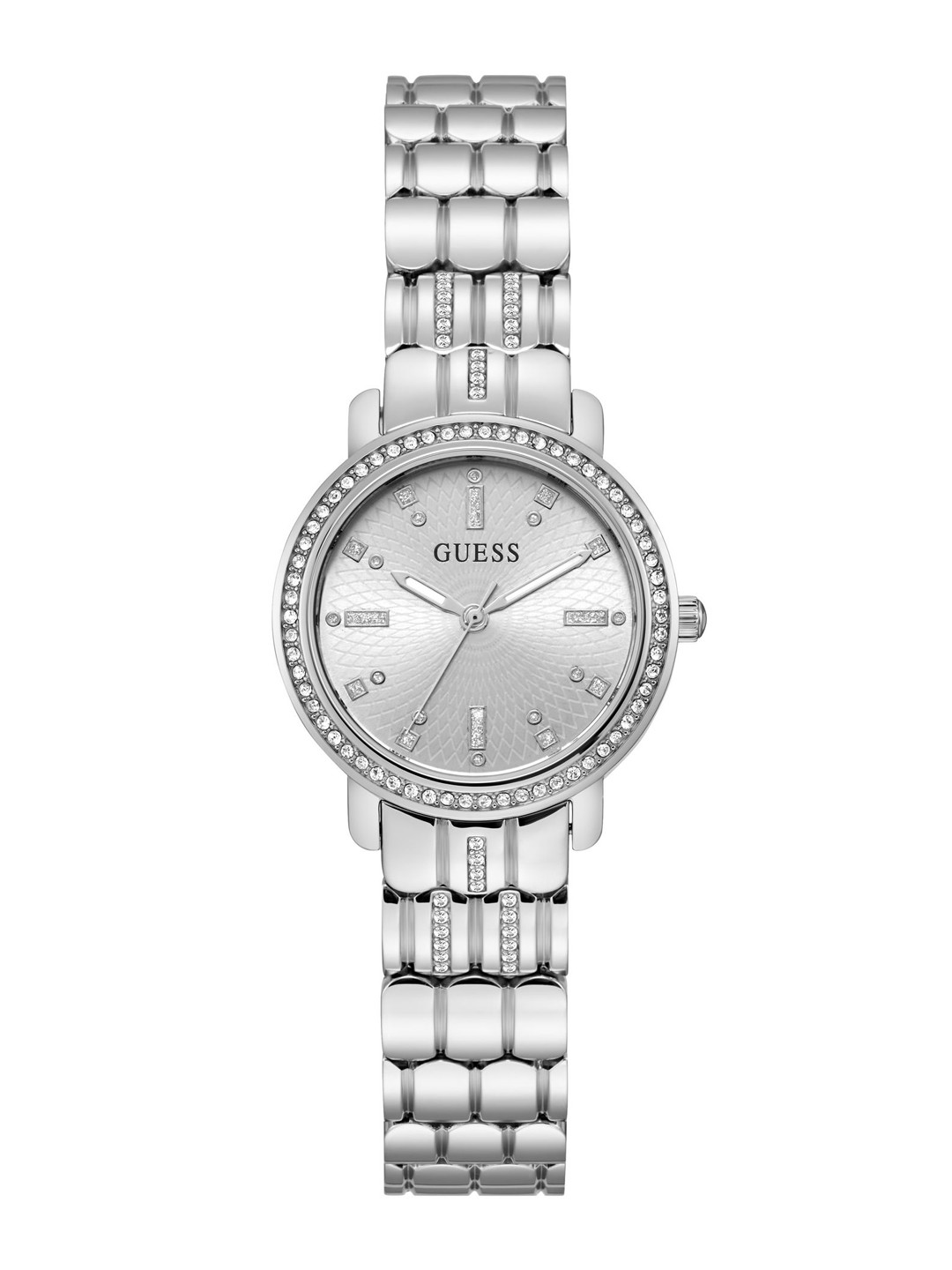 

GUESS Women Bracelet Style Straps Analogue Watch GW0612L1, Silver