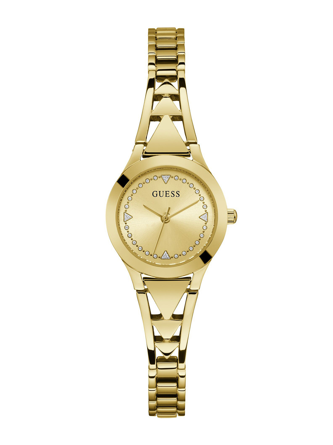 

GUESS Women Bracelet Style Straps Analogue Watch GW0609L2, Gold