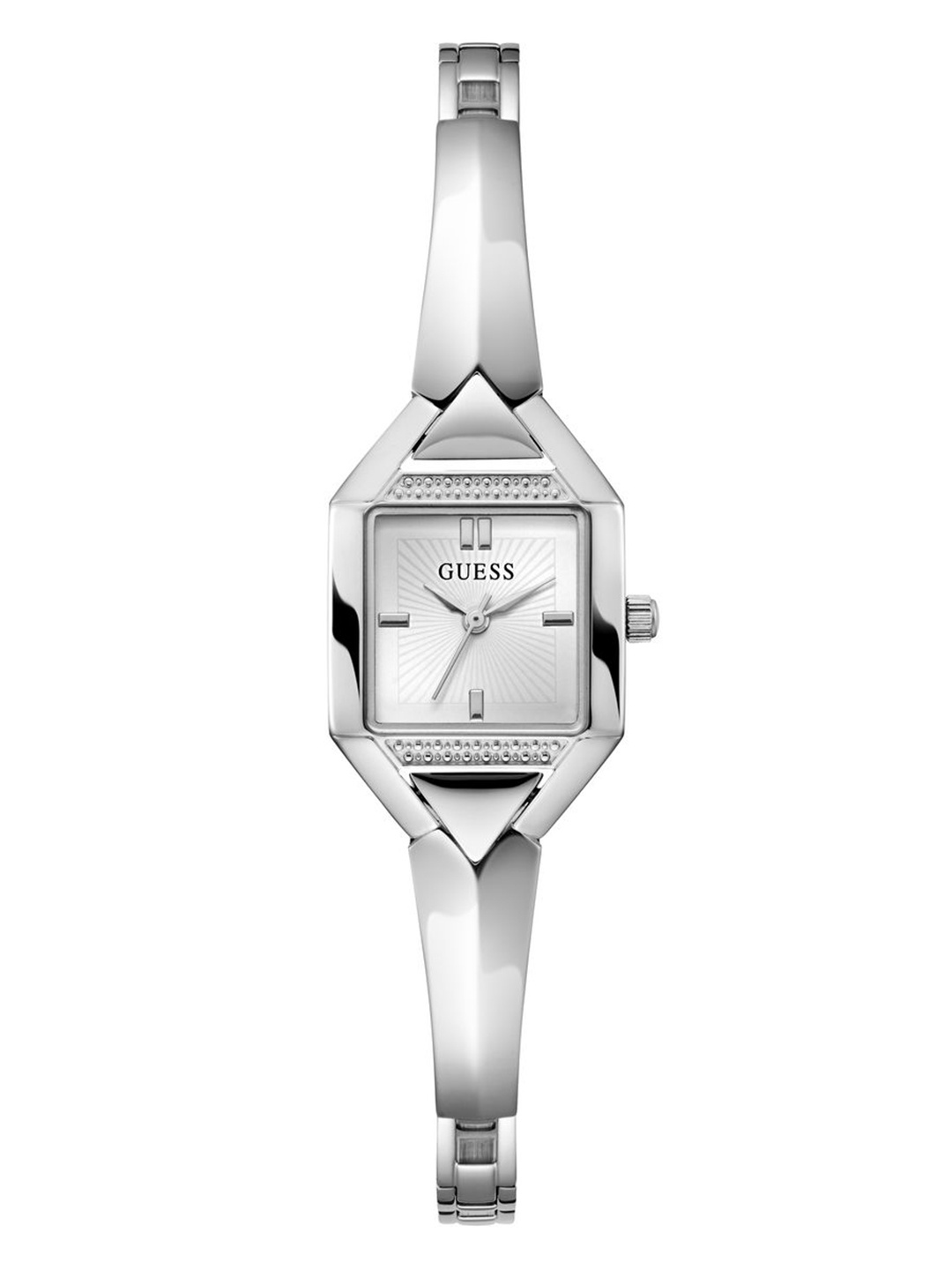 

GUESS Women Bejeweled Ariel Bracelet Style Analogue Watch U1426L1M, White
