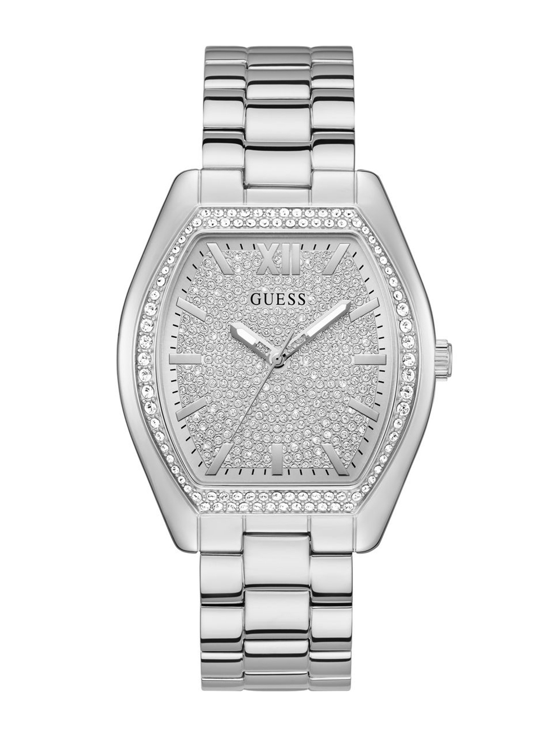 

GUESS Women Embellished Analogue Watch - U1424L1M, Silver