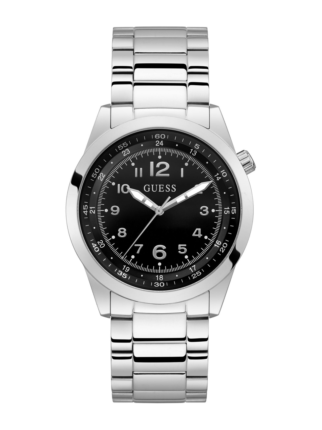 

GUESS Men Bracelet Style Straps Analogue Watch GW0493G1, Black