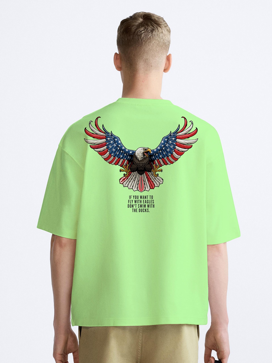 

BAESD Men Applique T-shirt, Green