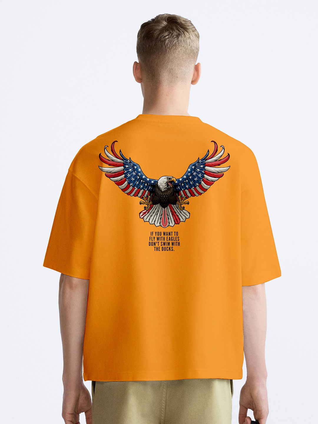 

BAESD Men Typography Printed T-shirt, Mustard