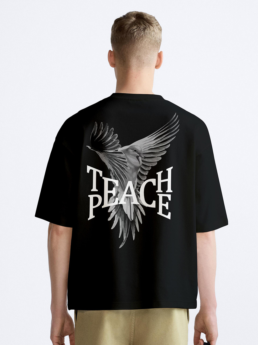 

BAESD Men Applique T-shirt, Black