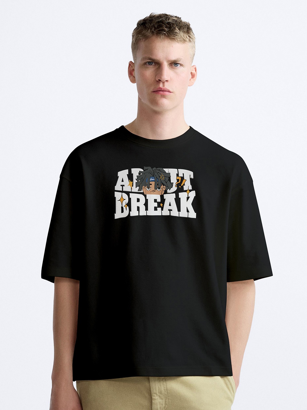 

BAESD Men Typography Pockets T-shirt, Black