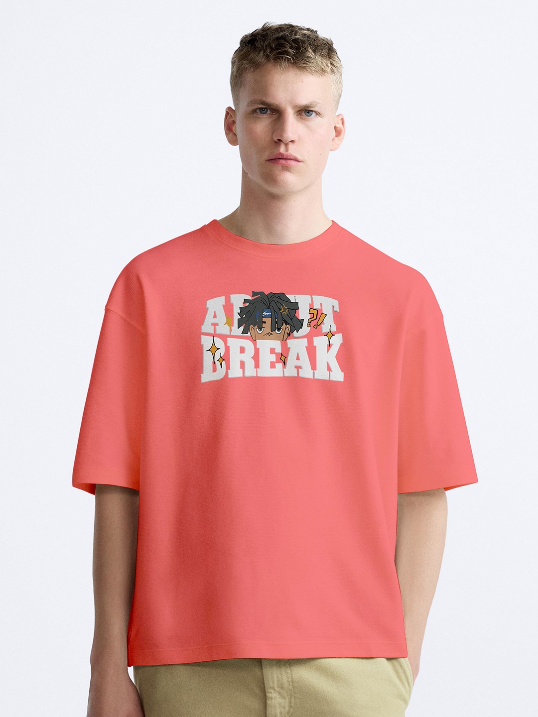 

BAESD Men Pockets T-shirt, Peach