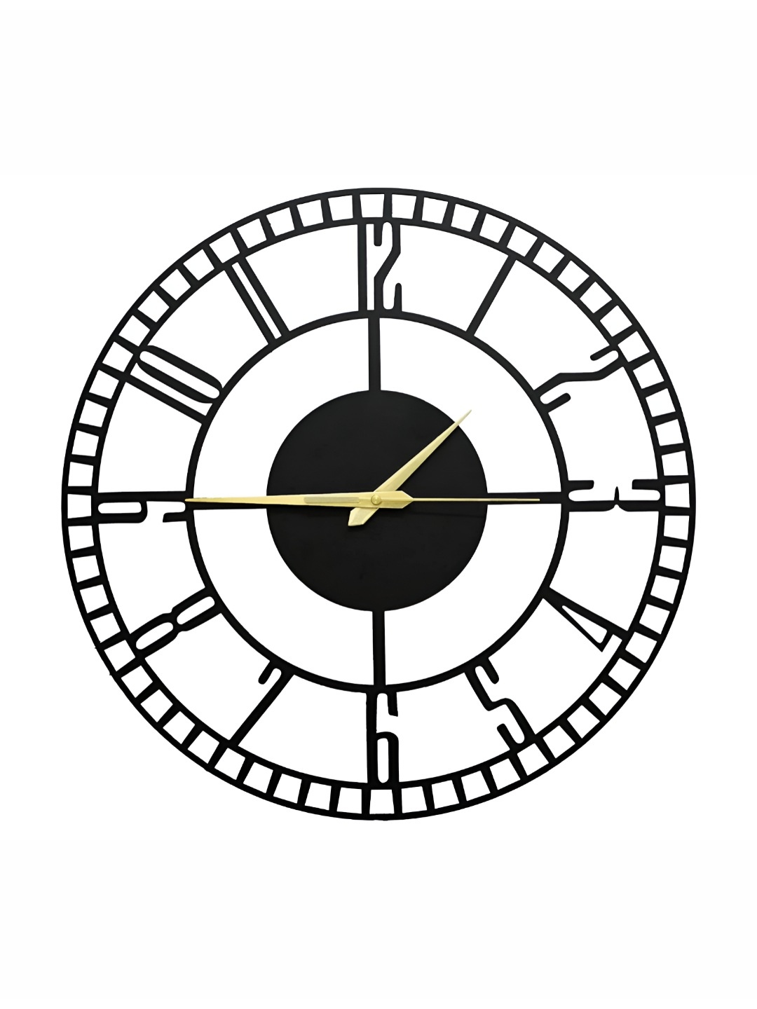 

Arabs Decor Black Contemporary Round Shaped Analogue Wall Clock