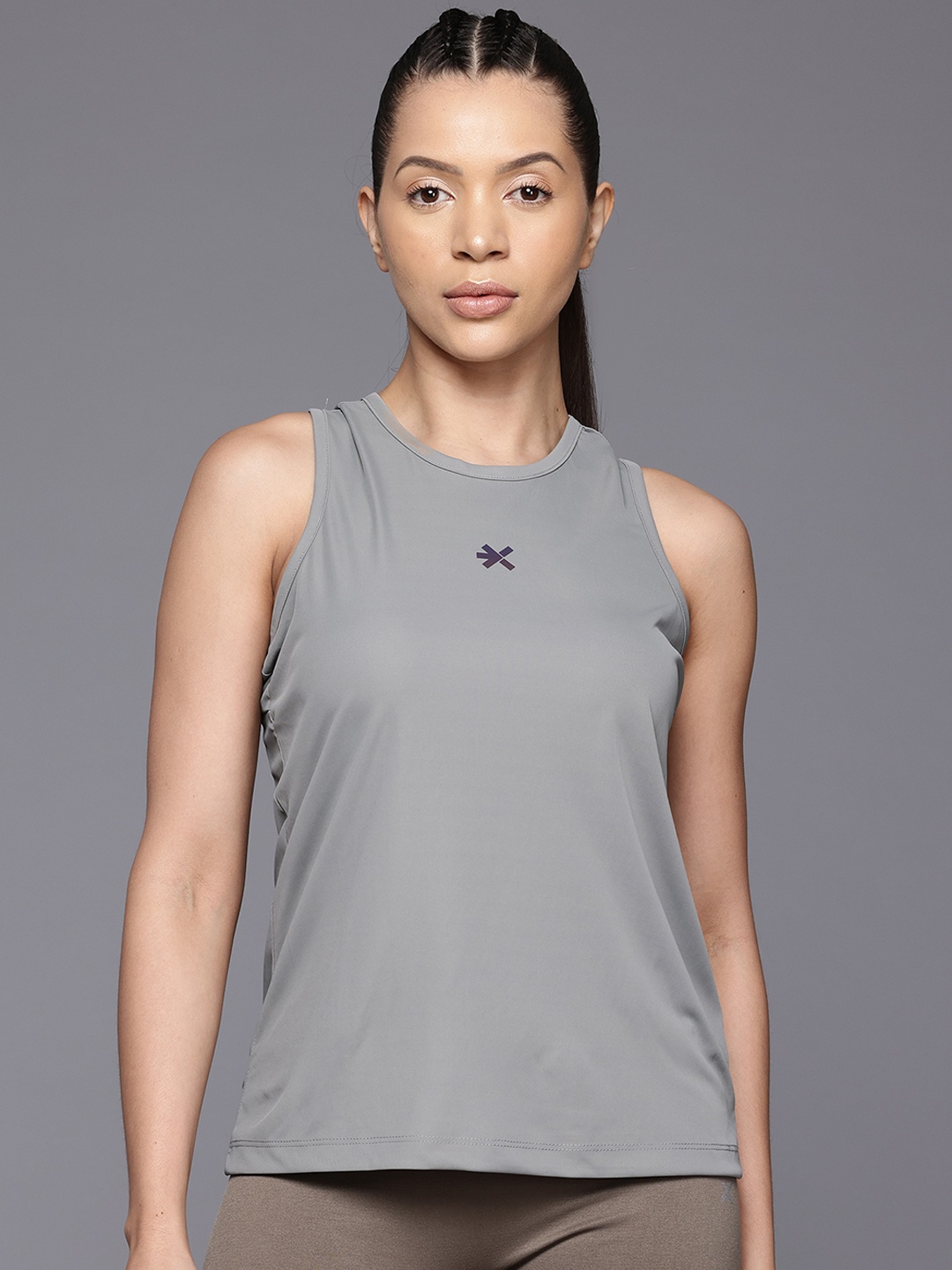 

HRX by Hrithik Roshan Typography Printed Running T-shirt, Grey