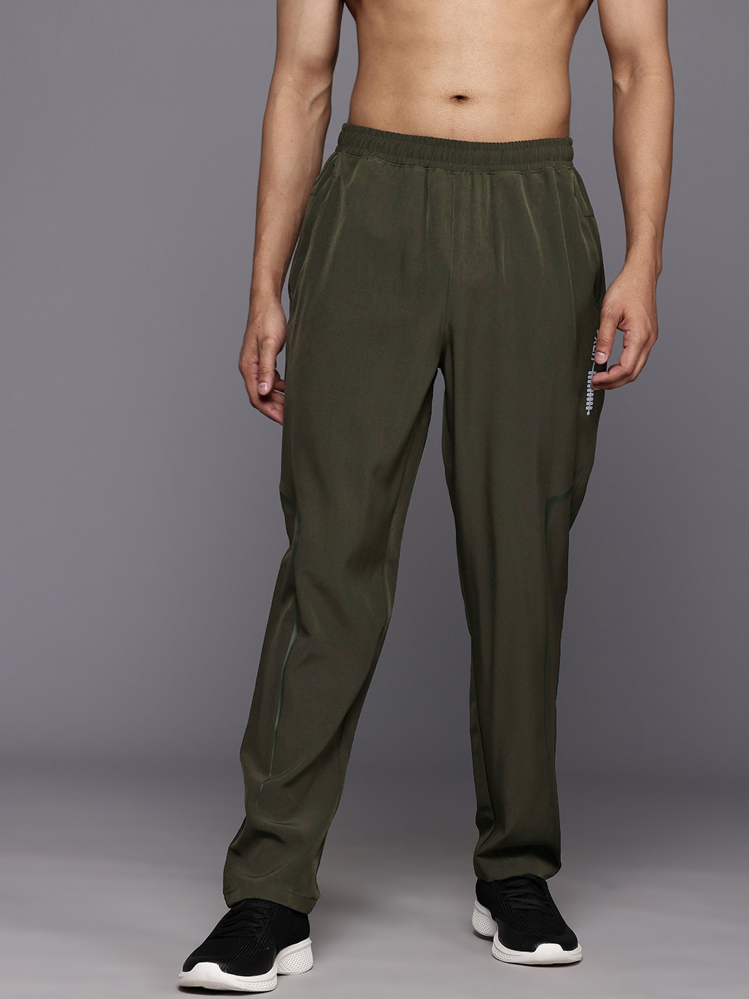 

HRX by Hrithik Roshan Men Rapid-Dry Running Track Pants, Olive