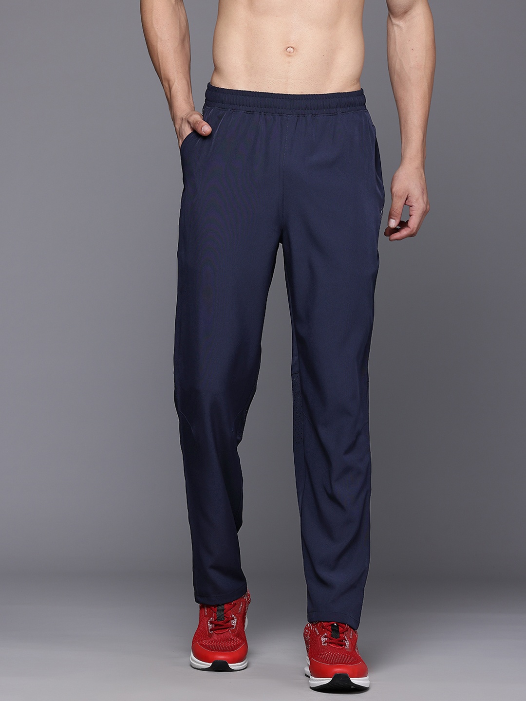 

HRX by Hrithik Roshan Men Rapid Dry Running Trackpants, Navy blue