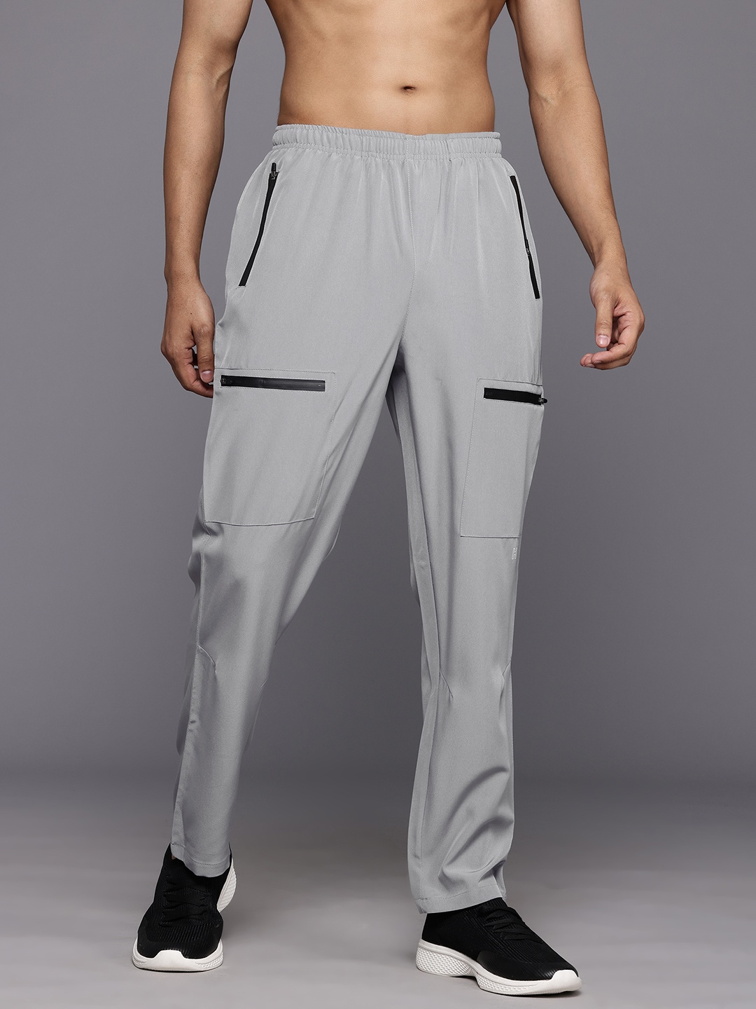 

HRX by Hrithik Roshan Men Rapid-Dry Training Track Pants, Grey