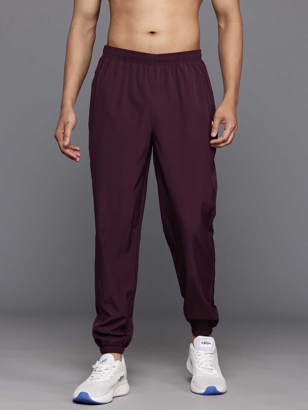 

HRX by Hrithik Roshan Men Rapid-Dry Training Joggers, Burgundy