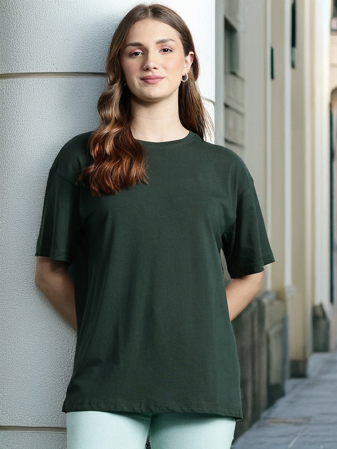 

DressBerry Basics Oversized T-shirt, Green