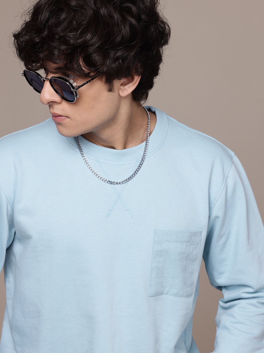 

Roadster The Lifestyle Co. Round Neck Sweatshirt, Blue